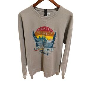 Unsalted Coast Lake Country Graphic Sweatshirt Women's Size Medium